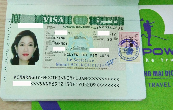 Chúc mừng visa Ma rốc